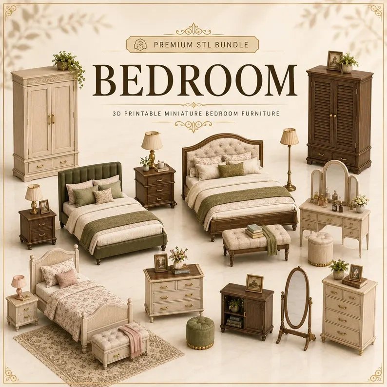 325+ Miniature Home Decor STL Bundle product image (9)