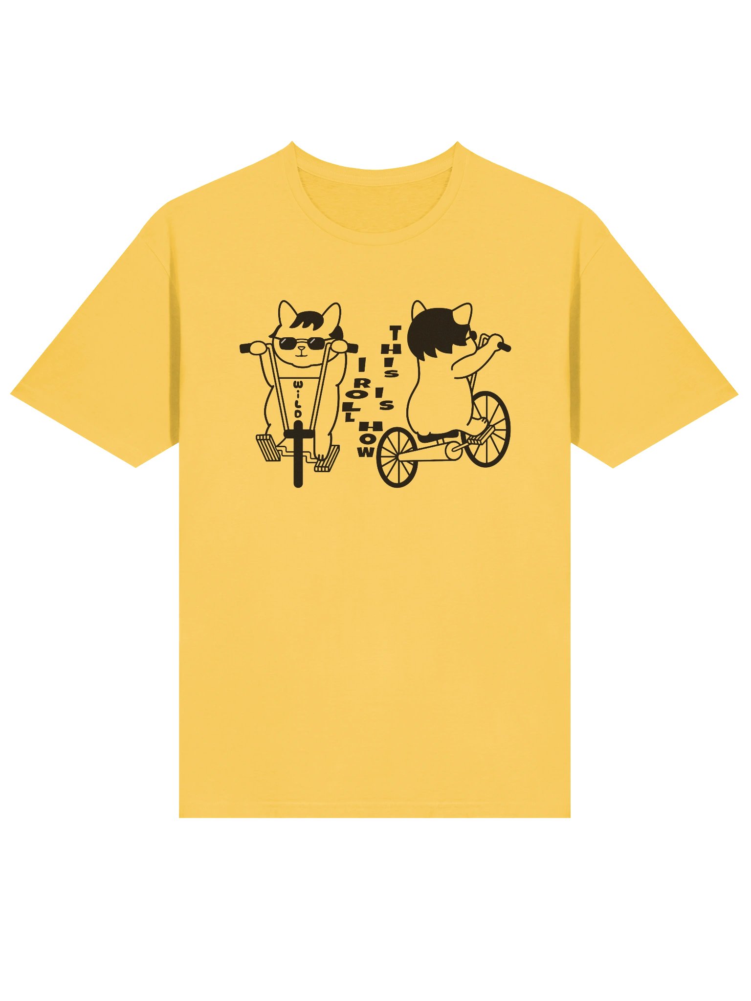Goromi the Cat in Wig (Wild Biker) - Unisex Adult Super Soft Lightweight T-shirt product image (1)