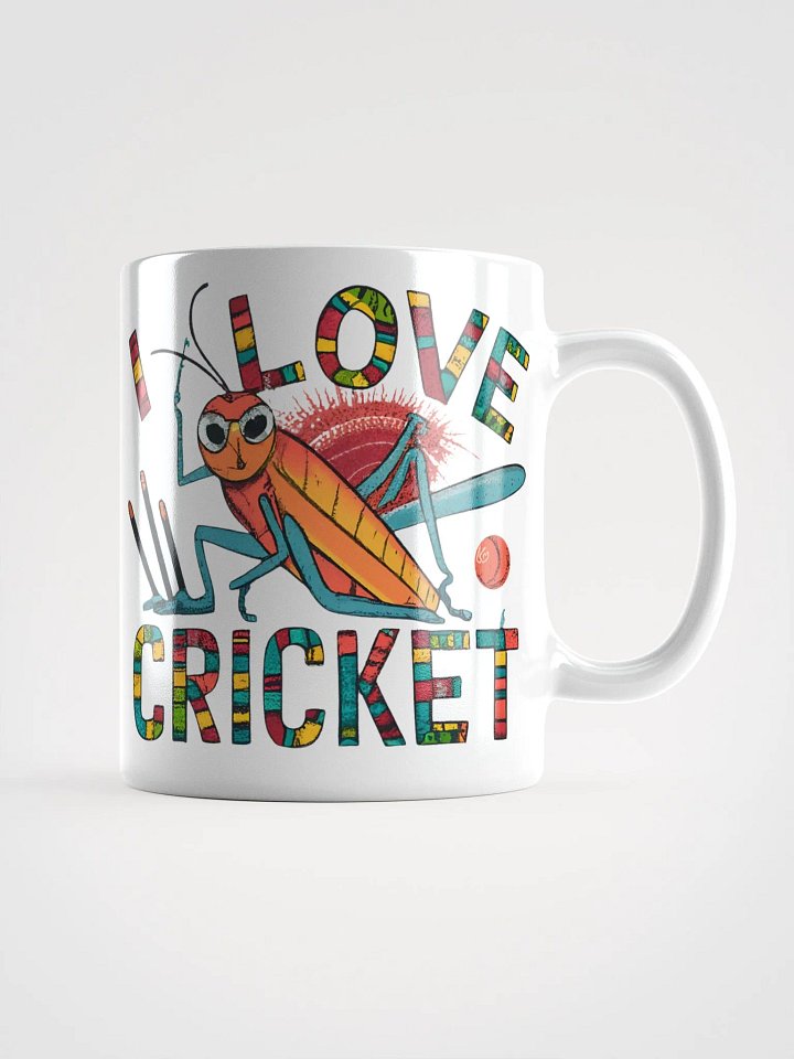Cheerful I Love Cricket Mug for Sports Fans product image (2)