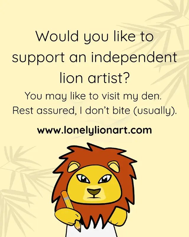 This independent lion thing is hard work. #LonelyLion #Artist #Merch