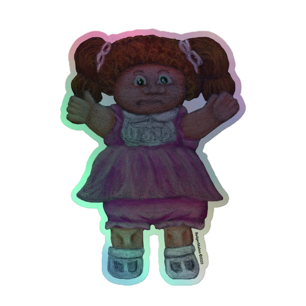 Garden Doll Holographic Sticker product image (1)