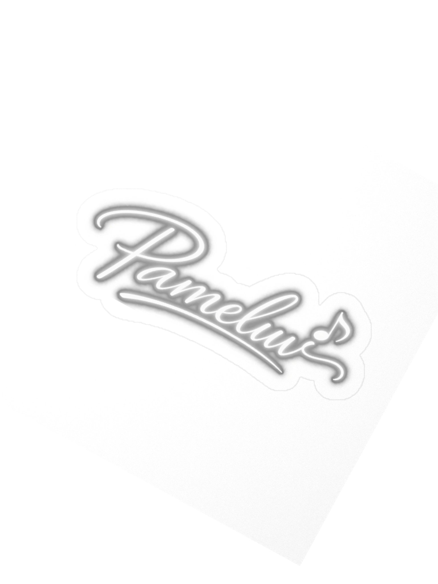 Pameluv Music Note Logo Kiss Cut Sticker product image (7)