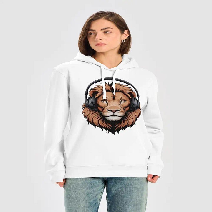 Majestic Neon Lion | Organic Premium Hoodie product image (1)