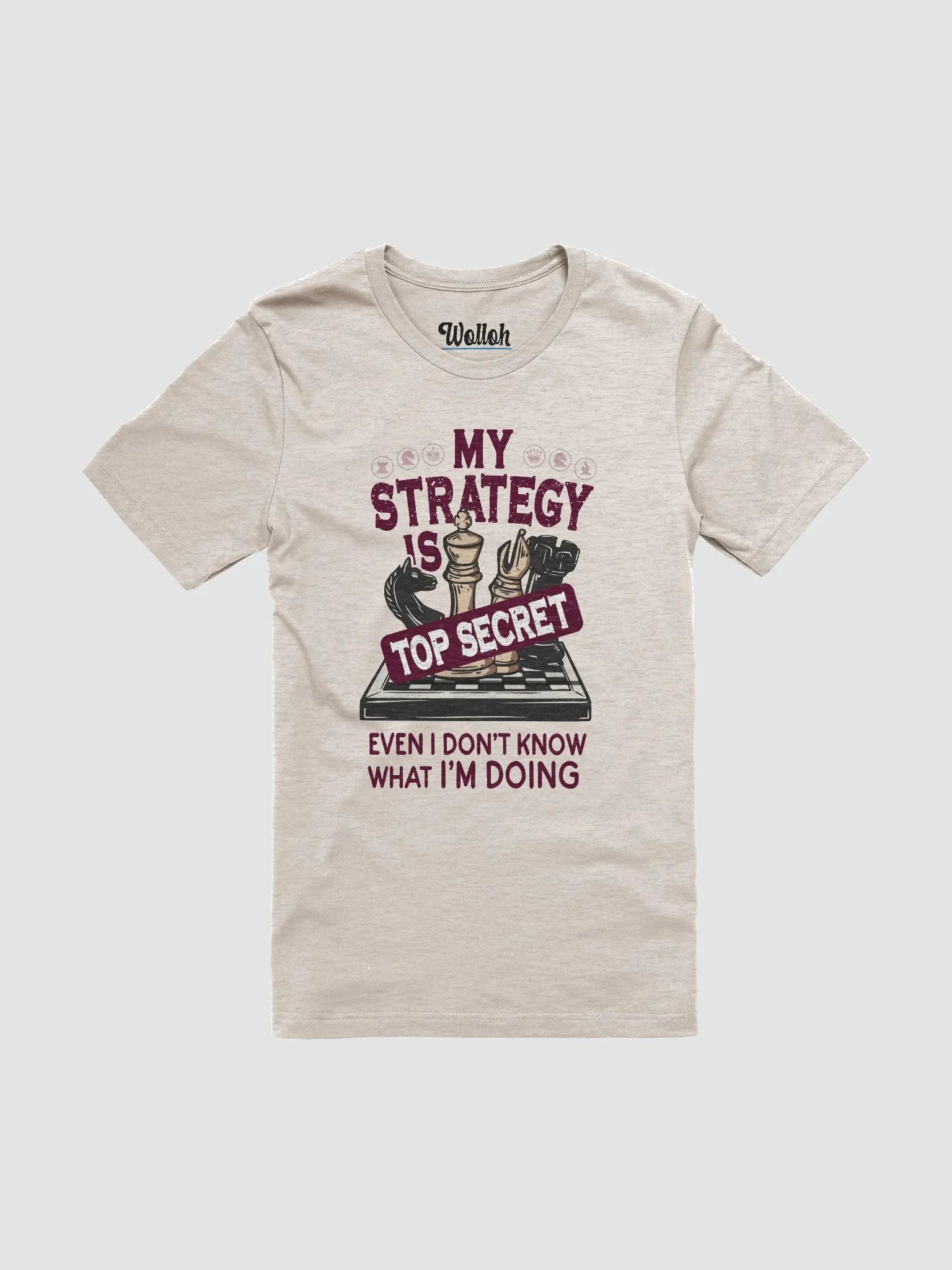 My Strategy Is Top Secret – Funny Chess T-Shirt product image (1)