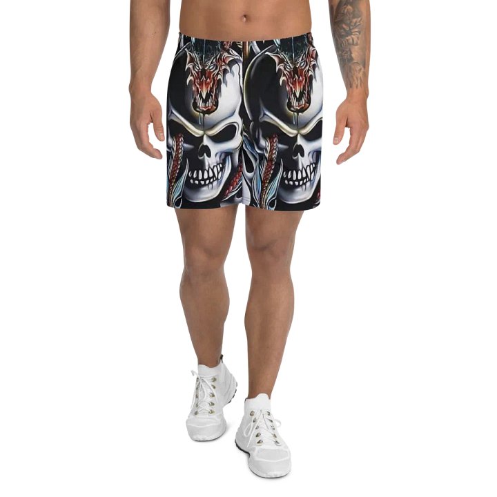 Dragon Skull Athletic Long Shorts product image (1)