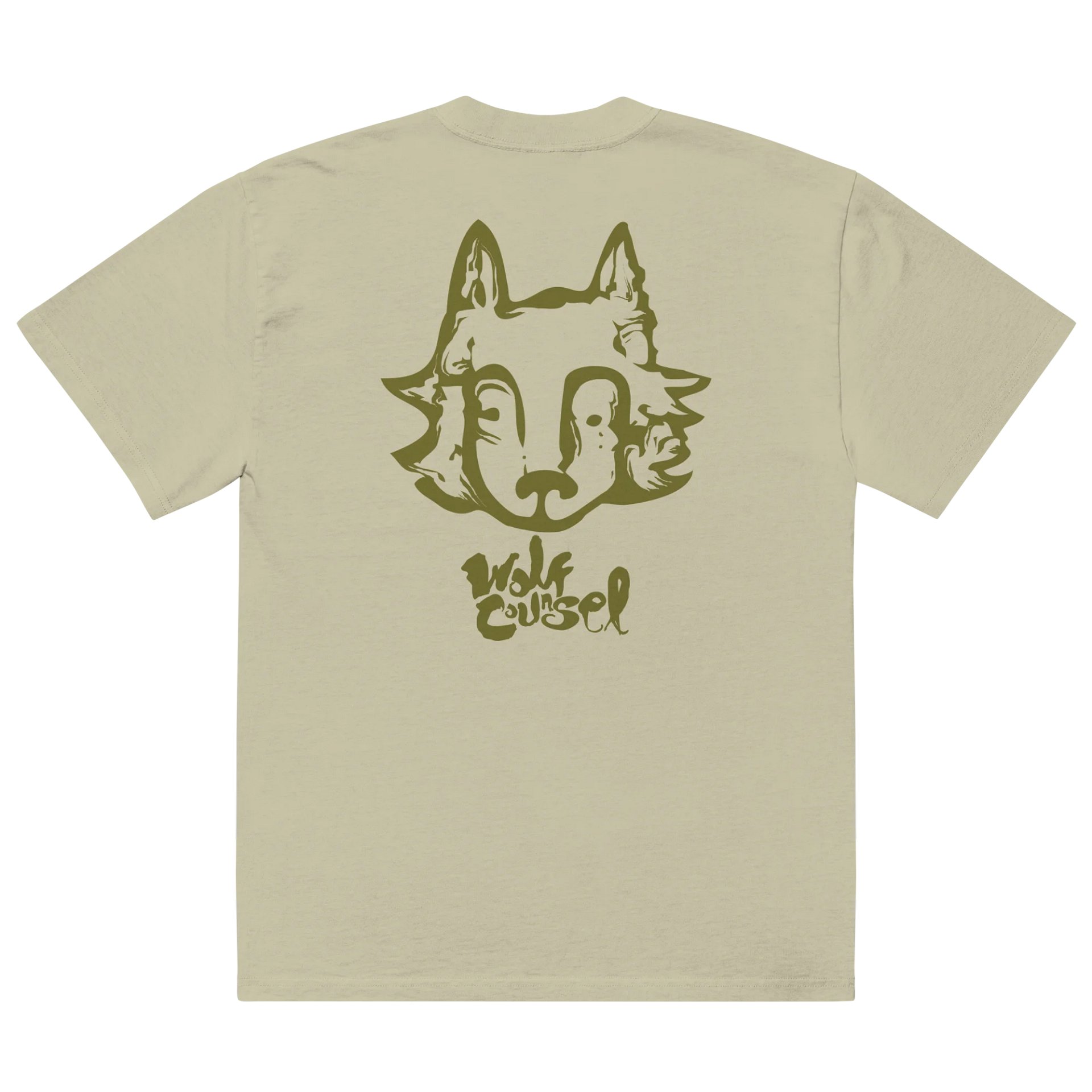 Wolf Counsel AS Colour Premium Oversized Faded T-Shirt (Back Patch) product image (4)