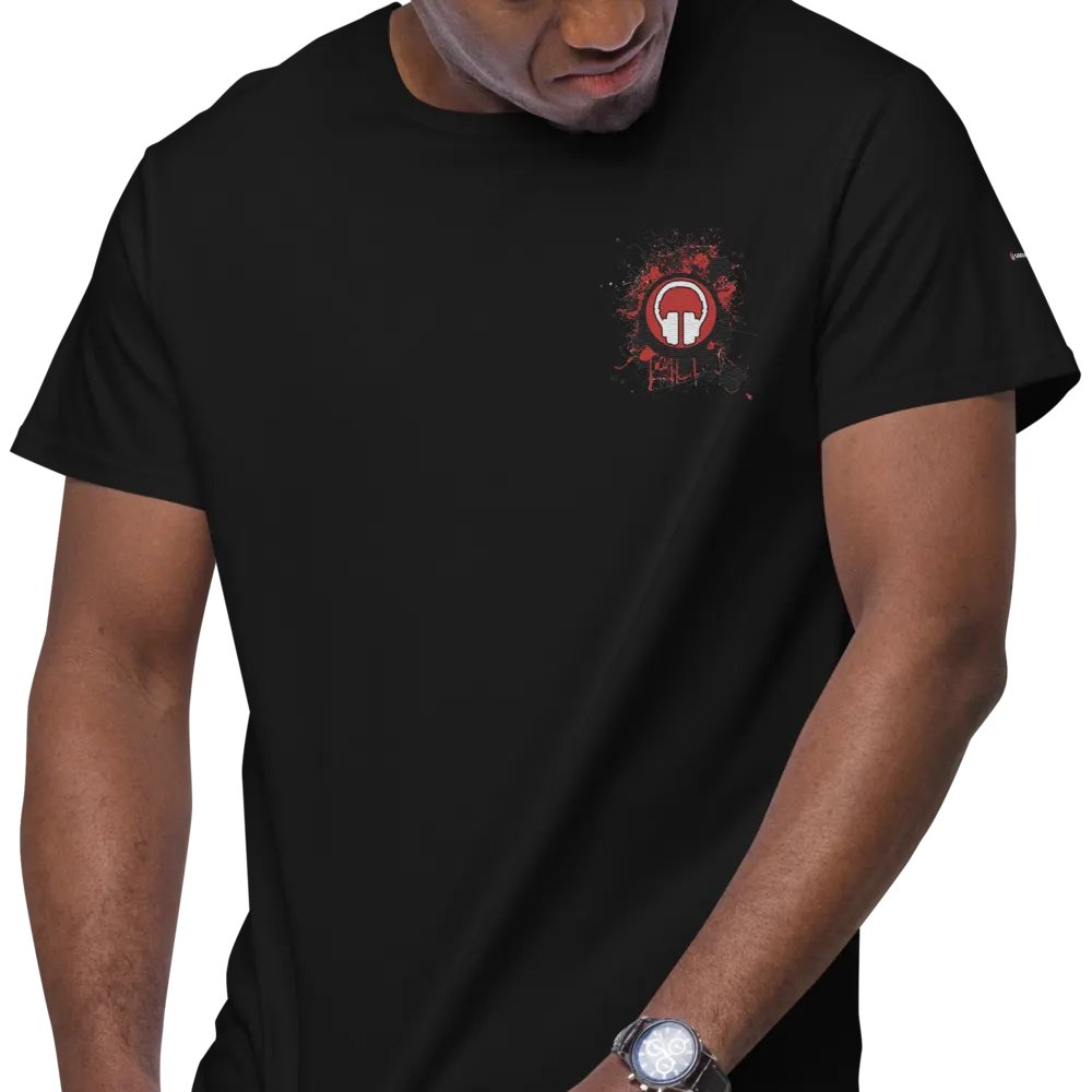 Printful Premium Iconic Paint Splat Headphones Heavyweight Cotton T-Shirt product image (6)