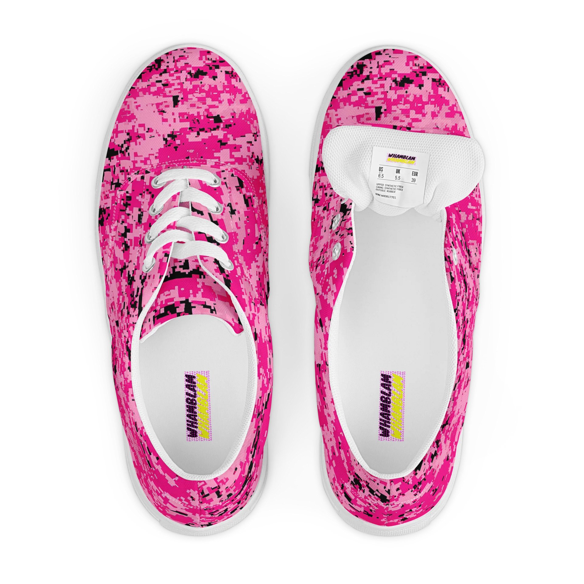 Pink Camo Men's Canvas Shoes product image (6)