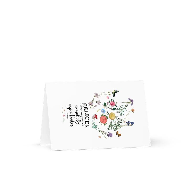 Tarjeta "Felices Los Que Reconocen Sus Necesidades Espirituales" | Mateo 5:3 product image (2)