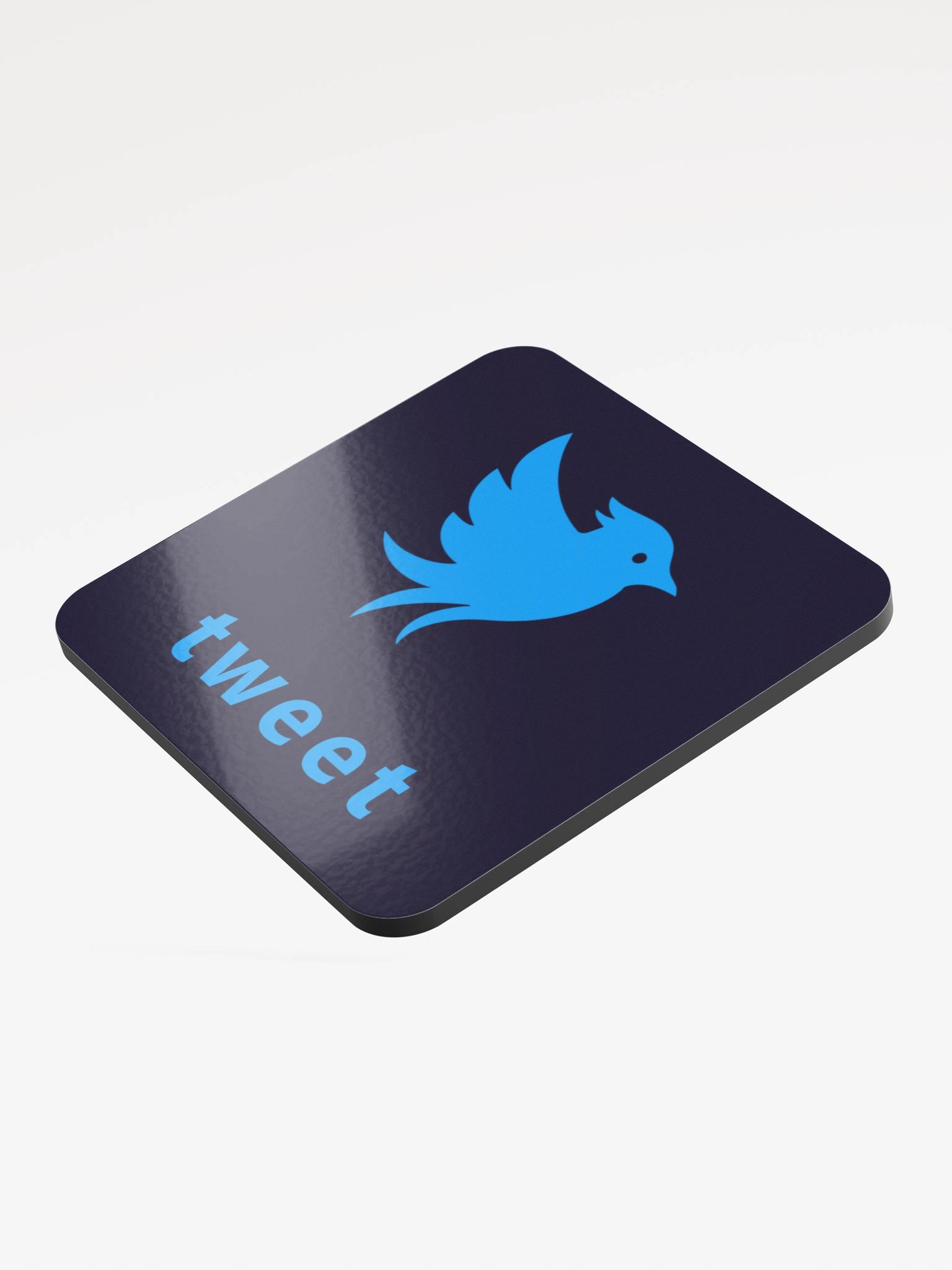 Tweet Logo - Navy Coaster product image (3)