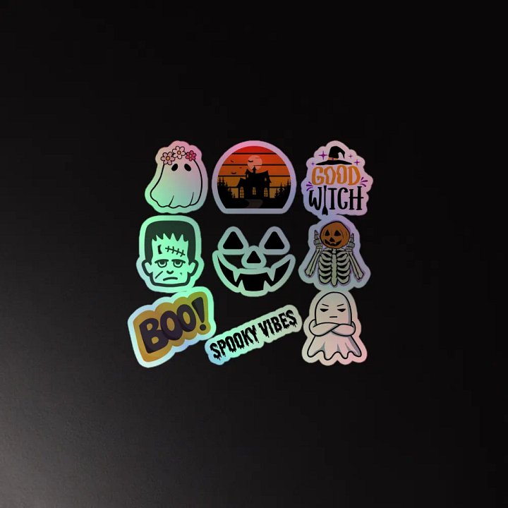 Holographic Halloween Sticker Pack product image (2)