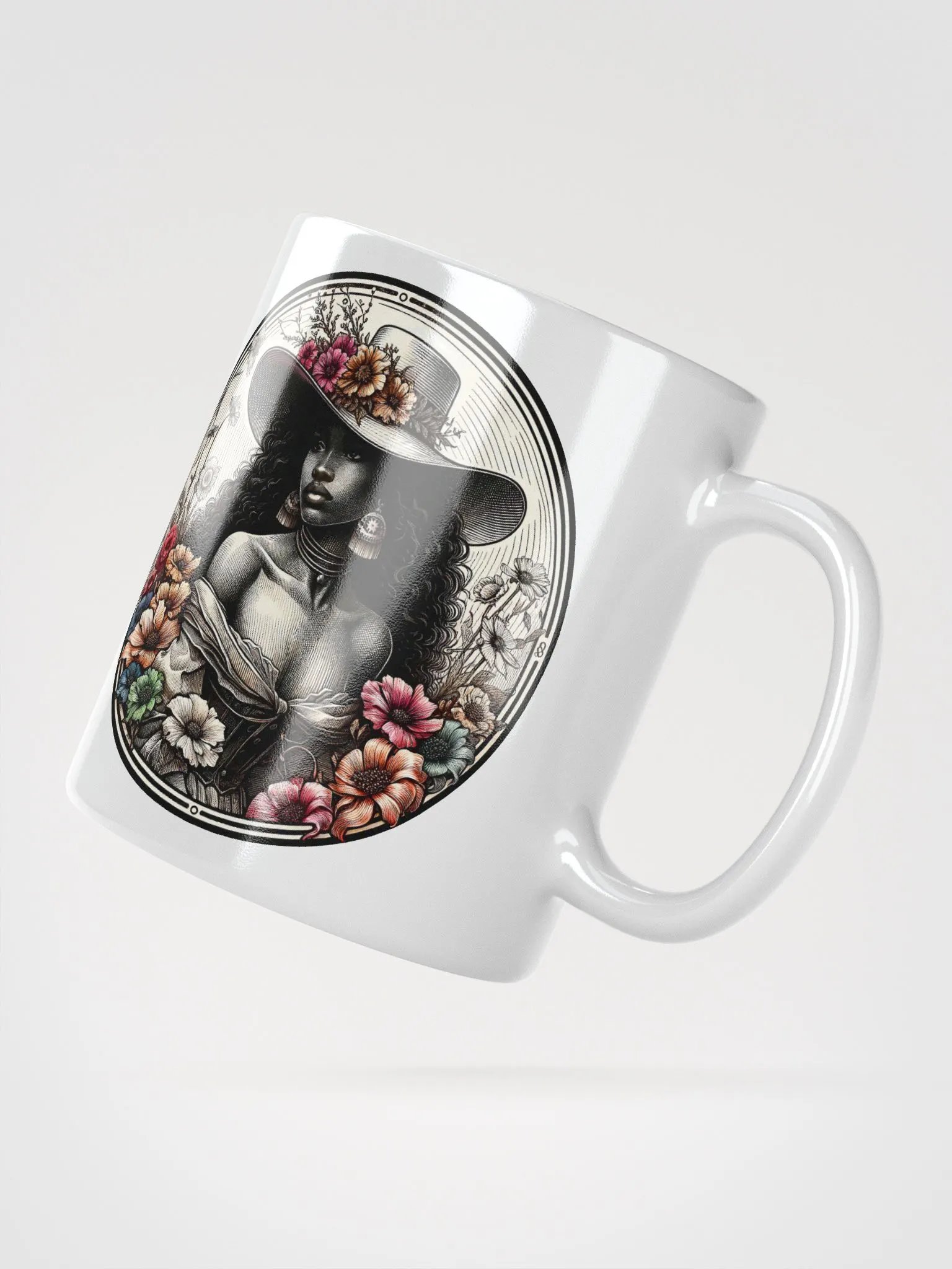 Floral Muse White Glossy Mug product image (1)