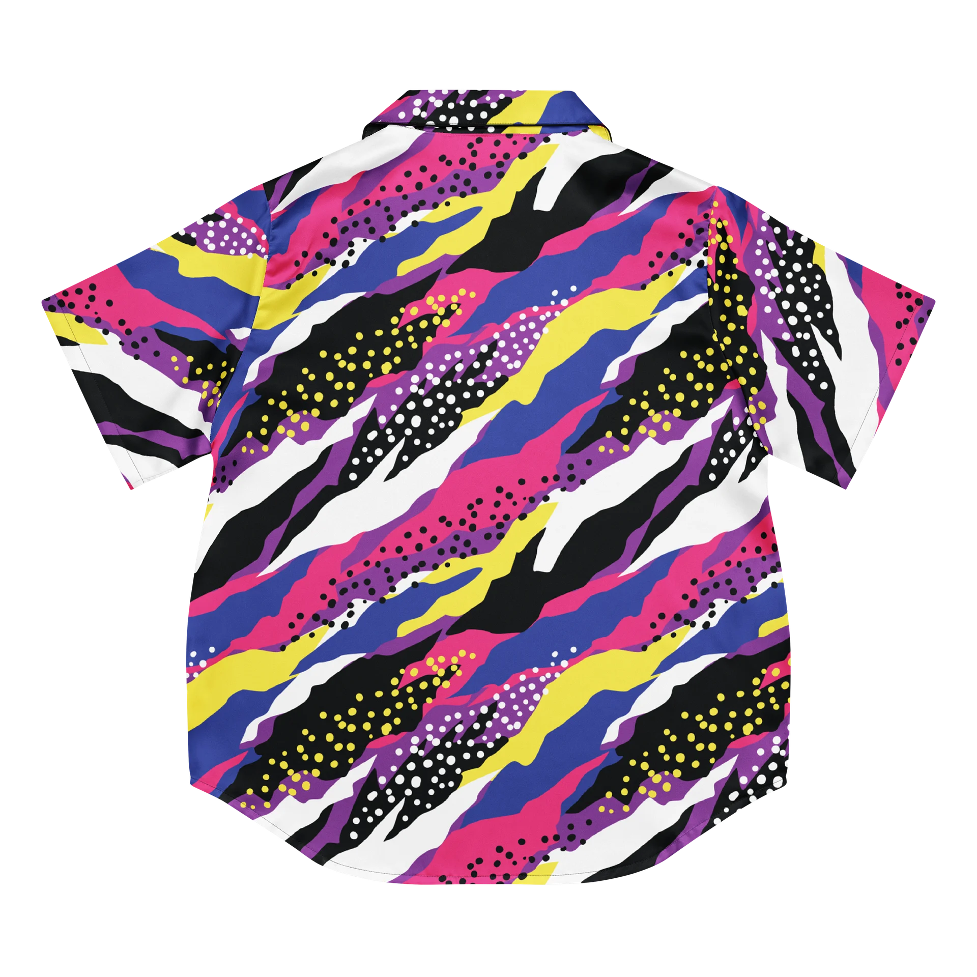 Retro 90s Cyber-Pop Waves | Vibrant All-Over Print Women's Short Sleeve Pajama Top product image (5)