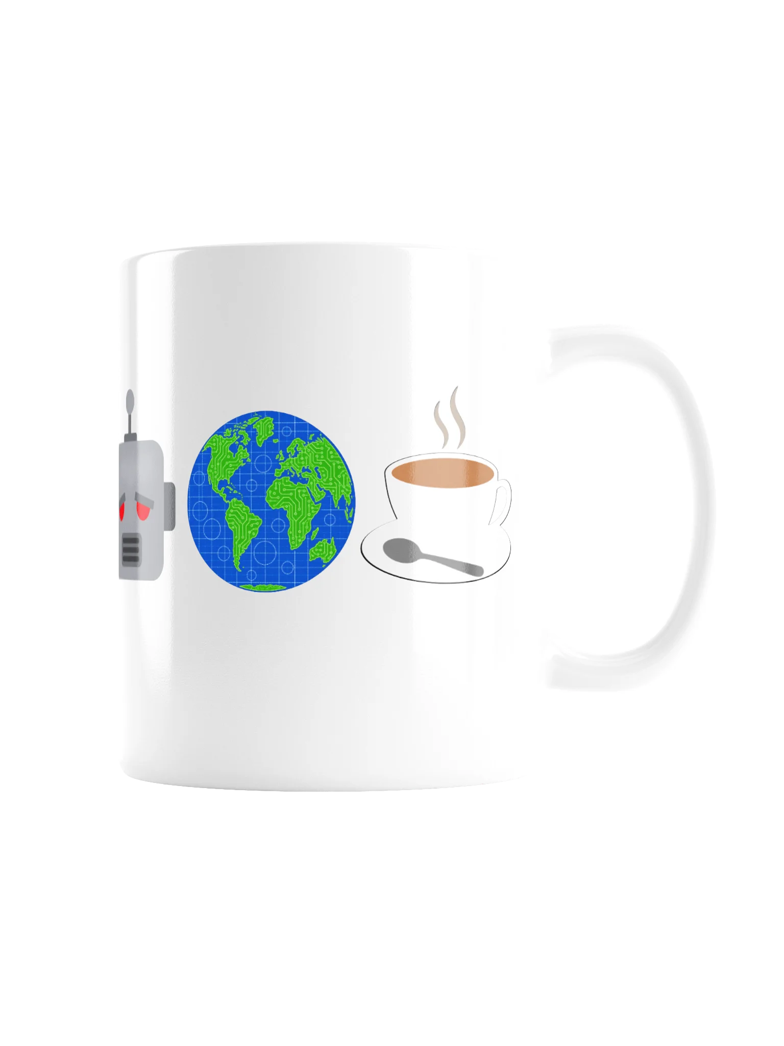 Fish, Spiral, Flowers, Robot, Earth, Tea-cup (White) product image (3)