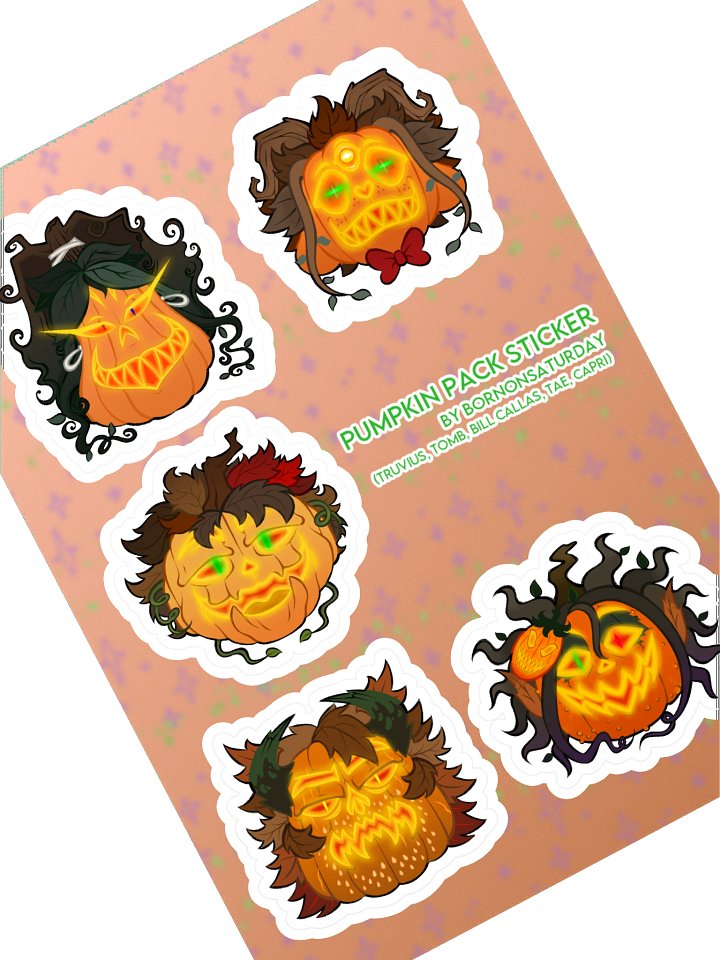JUST TAE & FRIENDS: Pumpkin Pack Stickers *LIMITED* product image (1)