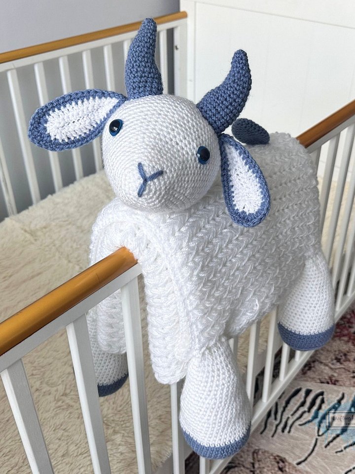 Goat Baby Blanket Crochet Pattern | Foldable Pram Toy (PDF Pattern) product image (2)