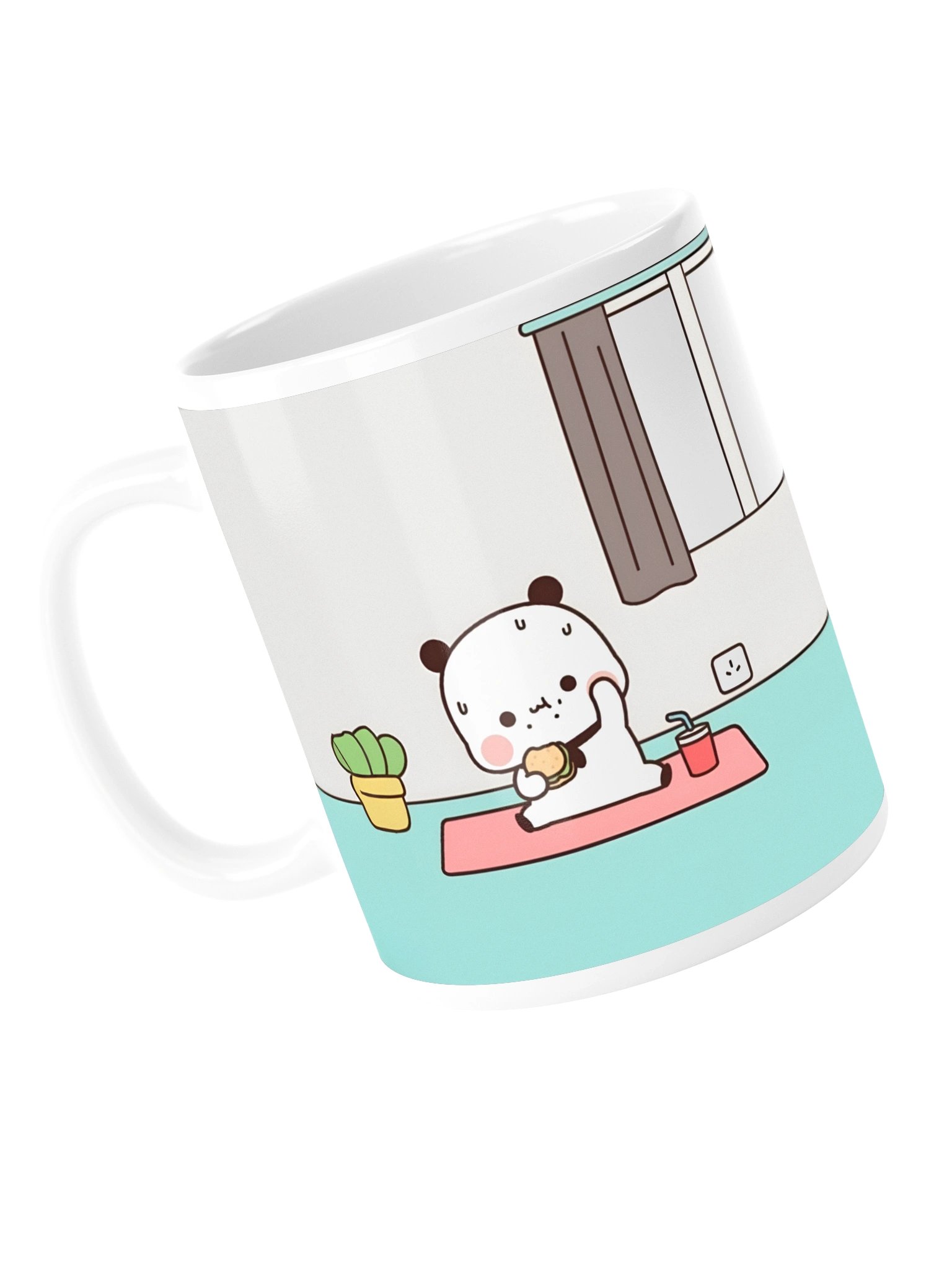 Bubu is exercising while eating a burger Mug product image (5)