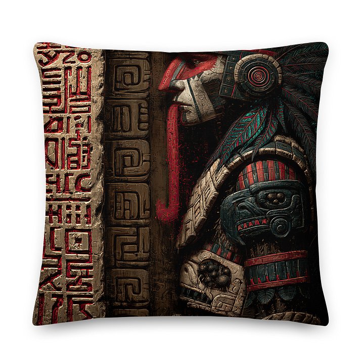 Codex Guardian I — Ancient Transmission Warrior Cushion Cover 22x22 product image (1)