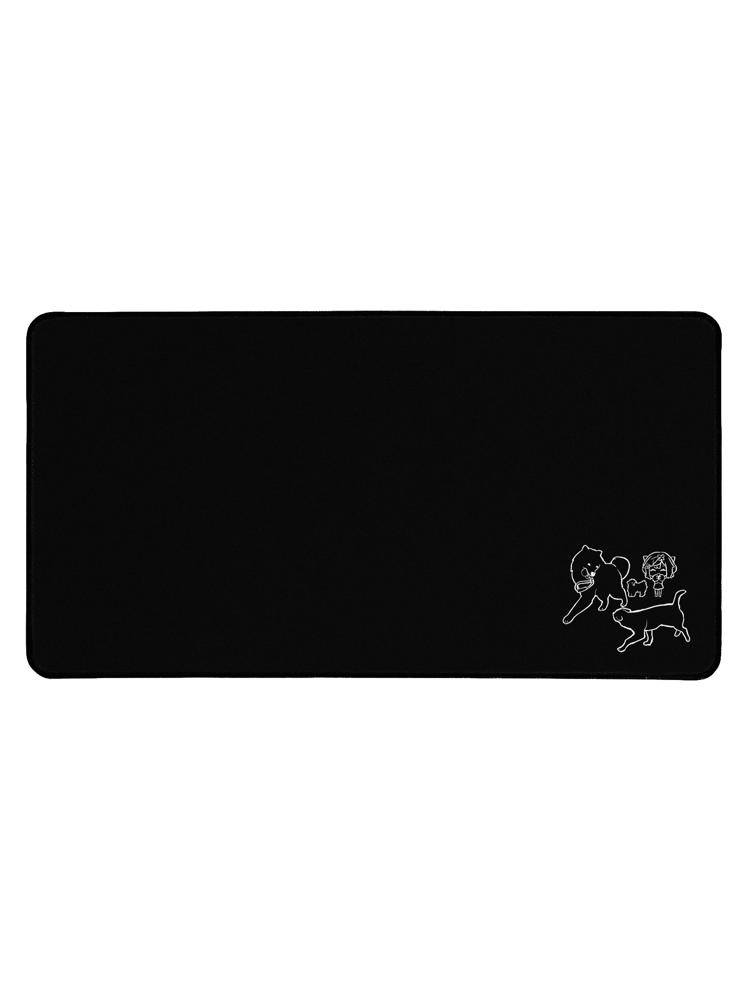 Froggie in Puppy Heaven Desk Mat (Black) product image (1)