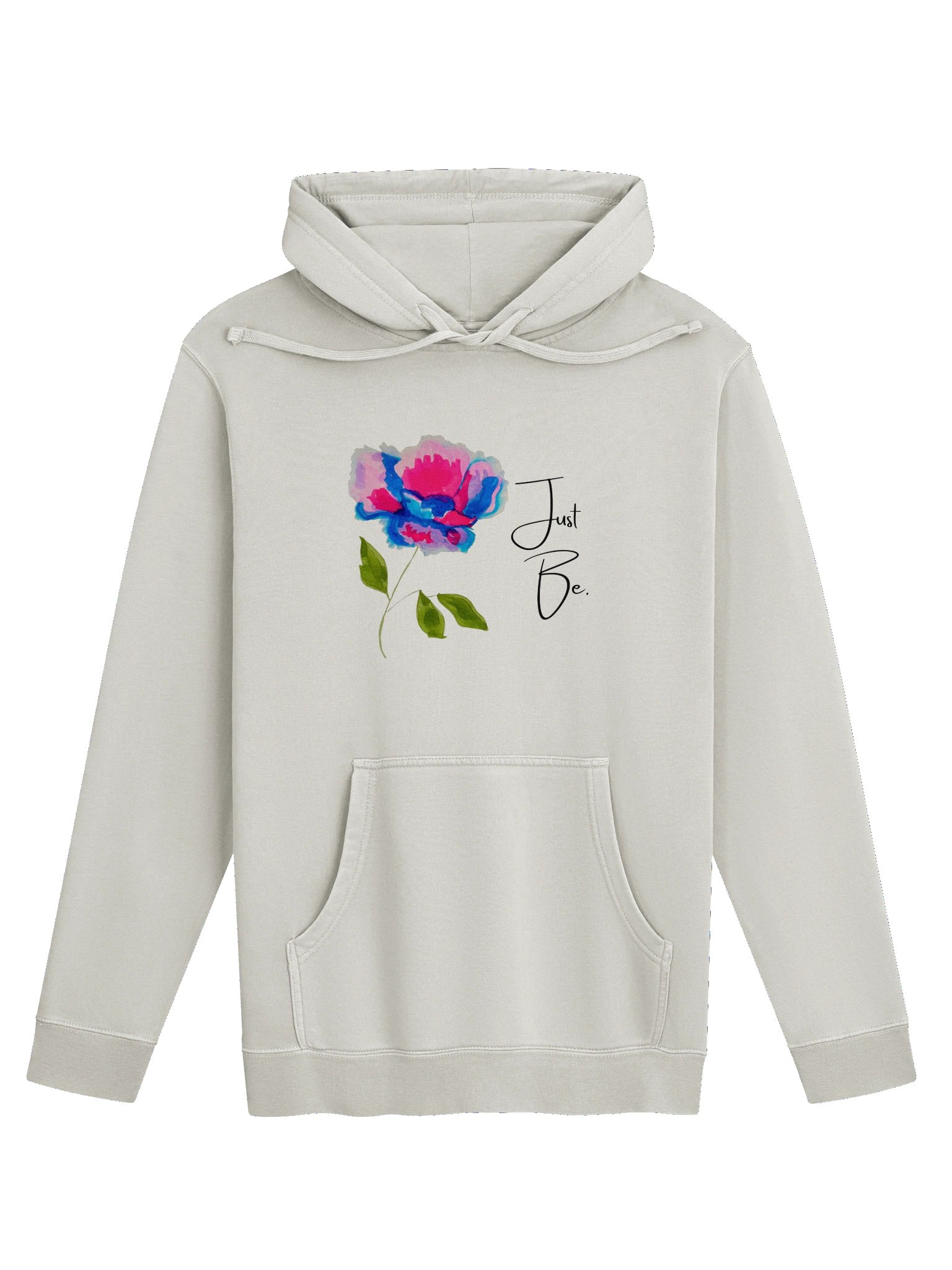 SIGNATURE Line Flower Watercolour Premium Pigment Dyed Hoodie product image (1)