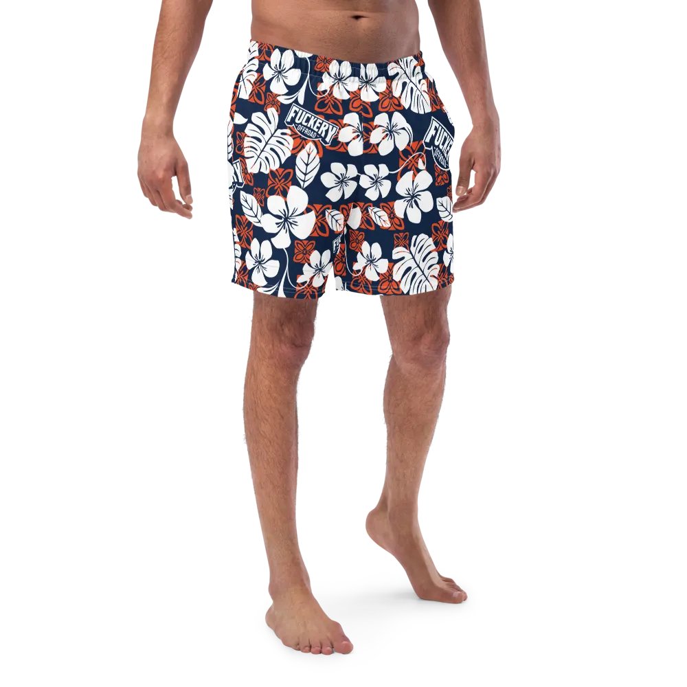 Fuckery Offroad Mens Hawaiian Shorts - Blue/Orange product image (4)