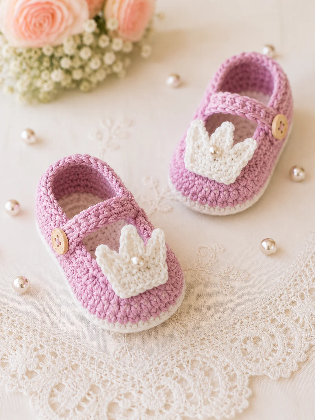 Princess Charlotte Baby Booties Crochet Pattern PDF product image (3)