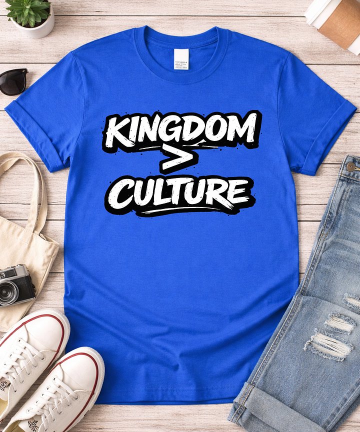 Kingdom Over Culture Shirt, Christian Streetwear Tee, Faith Based Graphic T-Shirt, Bold Jesus Apparel, Unisex Christian Clothing product image (1)