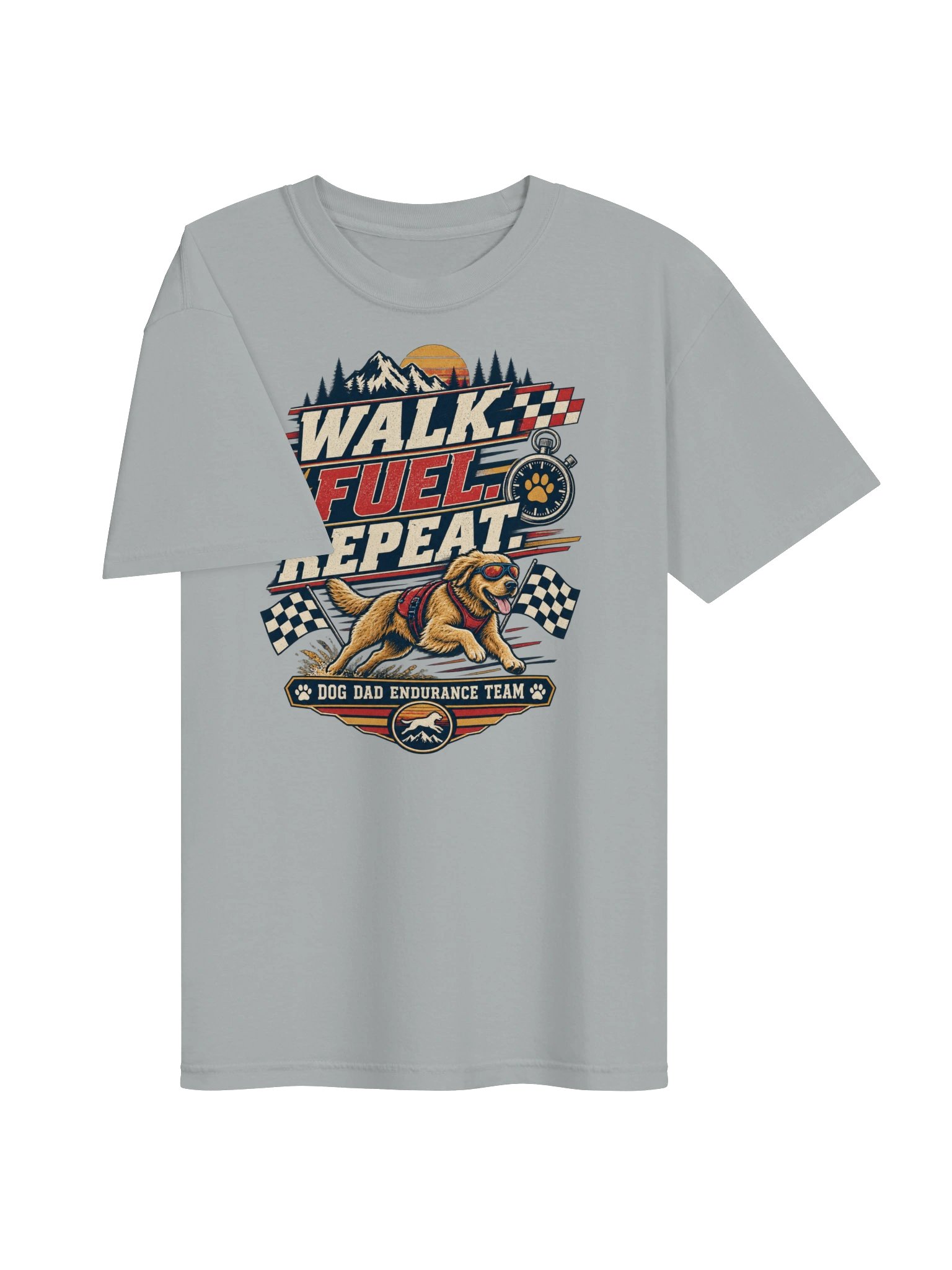 Walk Fuel Repeat Comfort Colors Tee | Dog Dad Endurance Team Shirt product image (4)