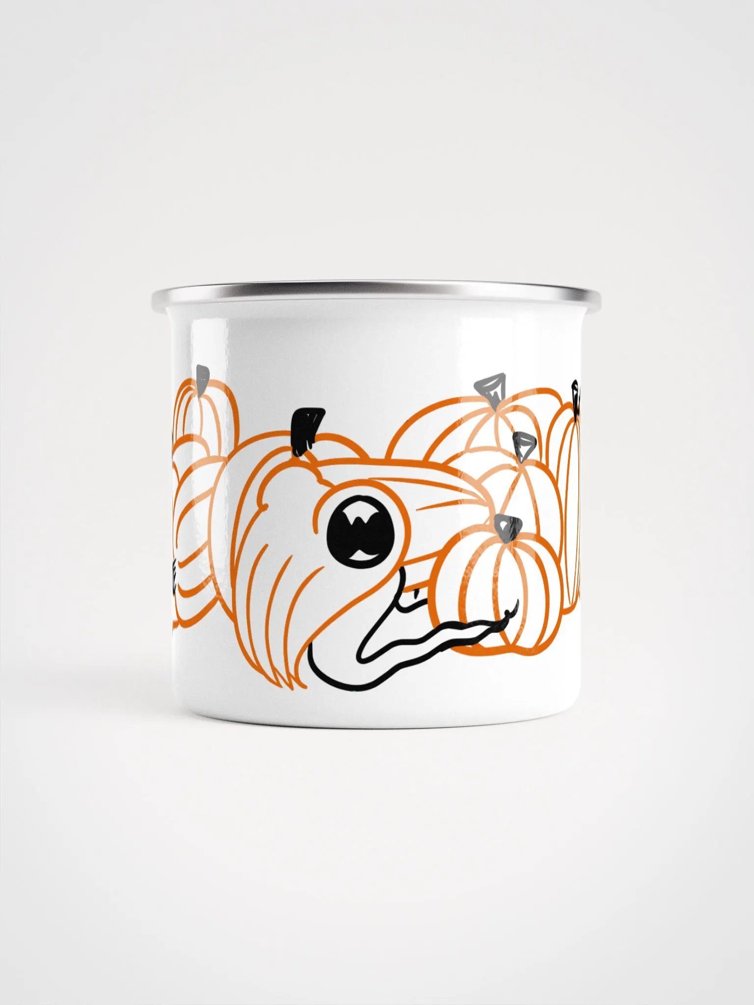 Pumpkin Patch Doodle Mug - black & orange product image (1)