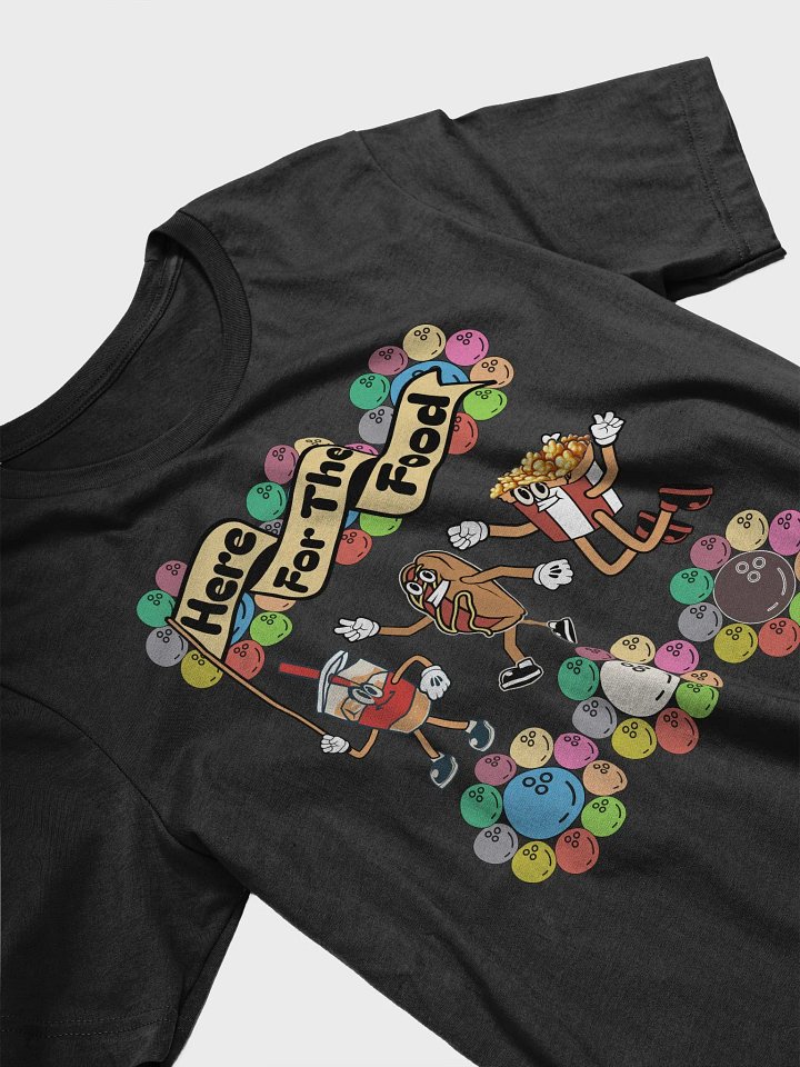 Here For The Food Bowling Cheerful Foodie Trio T-Shirt product image (2)