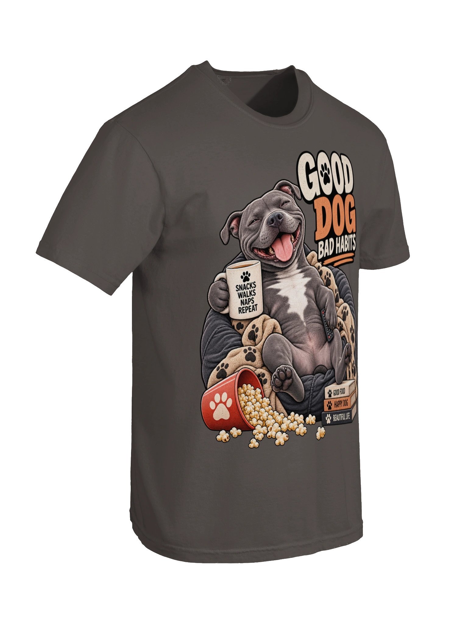 Bulldog Good Dog Bad Habits - Sarcastic Funny Animal Lover T-Shirt | Witty Bulldog Humor Tee product image (19)