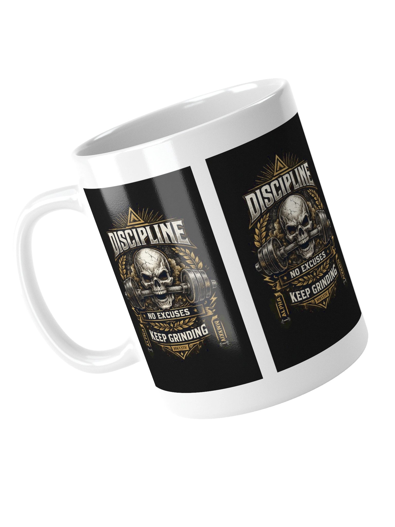 Discipline Skull Motivation Mug – Keep Grinding Coffee Cup product image (13)