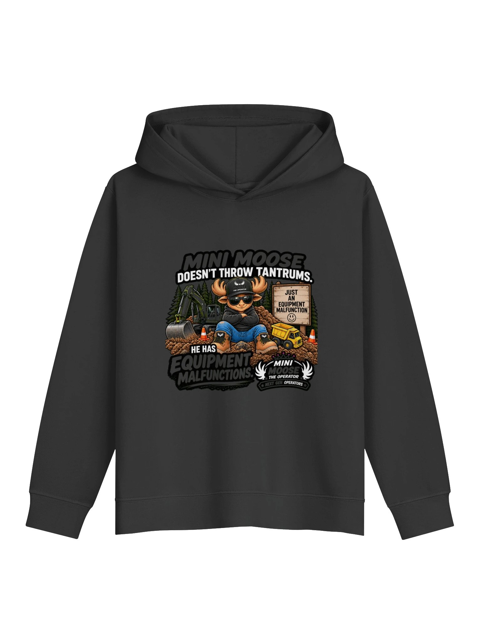 Mini Moose Equipment Malfunctions Kids Hoodie product image (1)