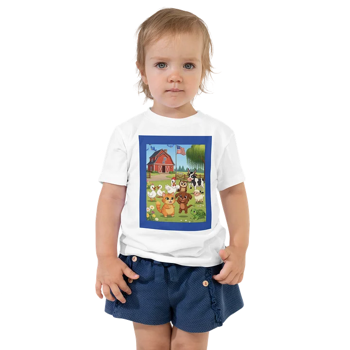 Colorful Farm Animal Friends Toddler Tee product image (1)