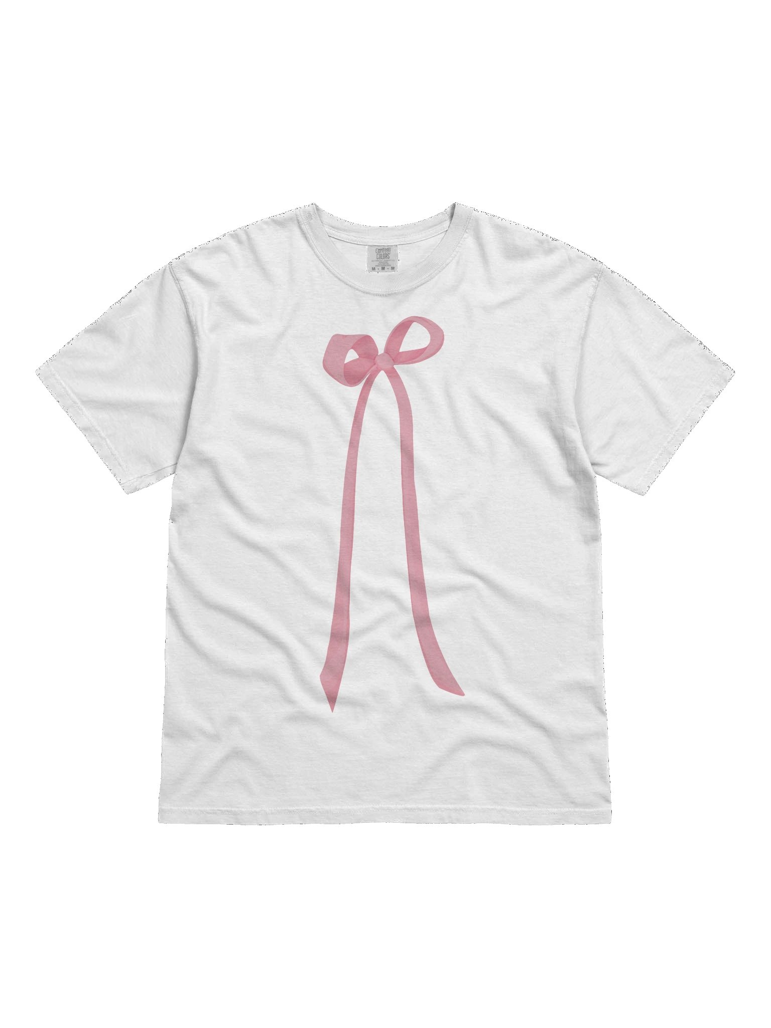 Vintage Pink Ribbon Bow T-Shirt product image (92)