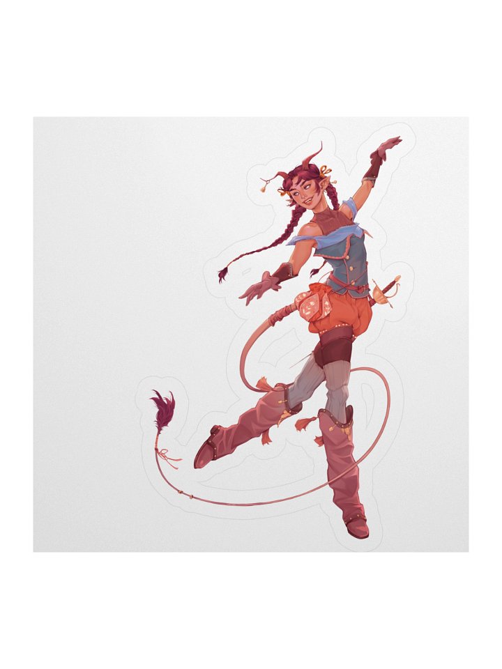 Joyful Tiefling Sticker product image (1)