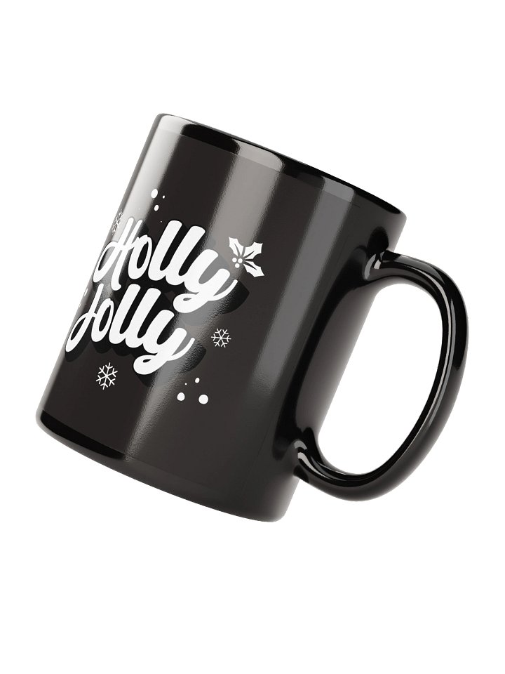HOLLY JOLLY Coffee Mug Christmas Typography Minimalist product image (3)