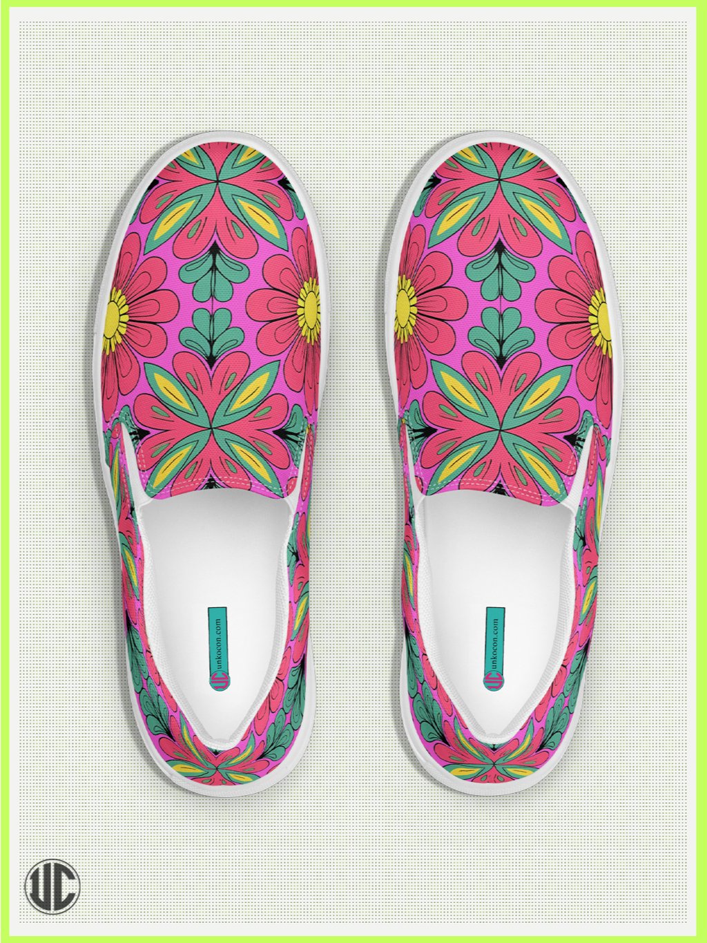 UnkoCon – Boho Floral Daydream Women’s Slip-On Shoes product image (1)