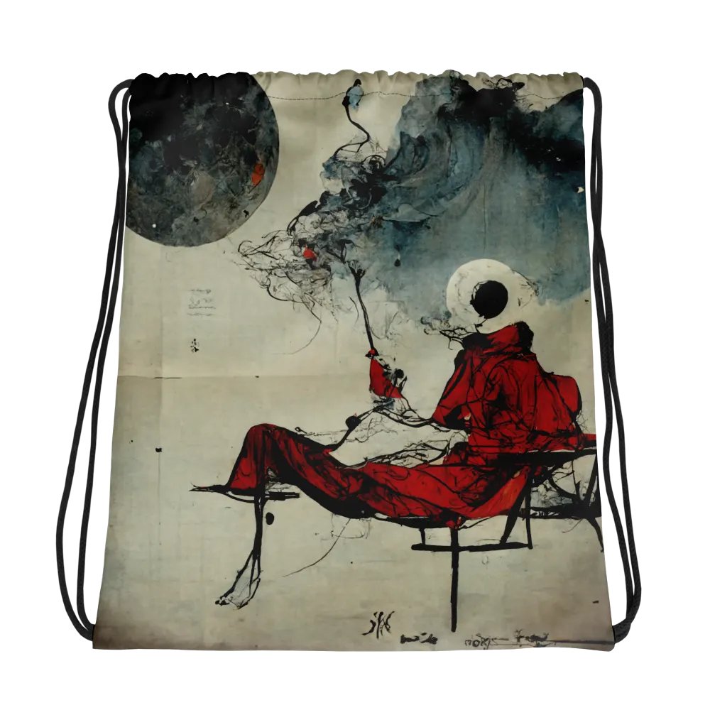 Ethereal Red Robe Drawstring Backpack product image (1)