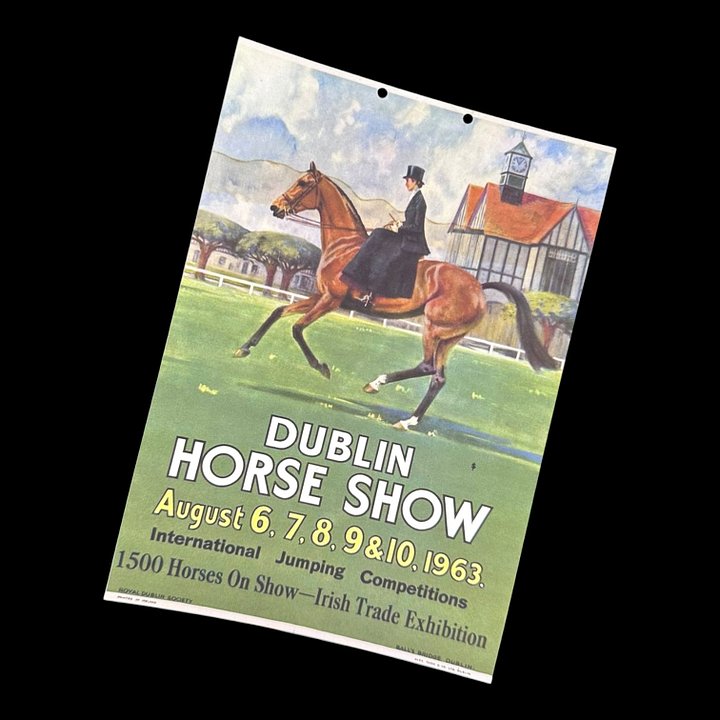 Dublin Horse Show Poster 1963 Vintage Equestrian Giclee Fine Art Print | 5x7 | The Ribbon Room product image (1)