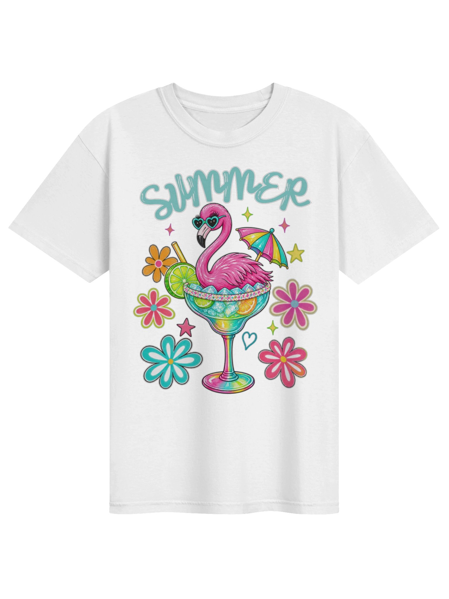 Summer Flamingo Margarita Tee product image (2)