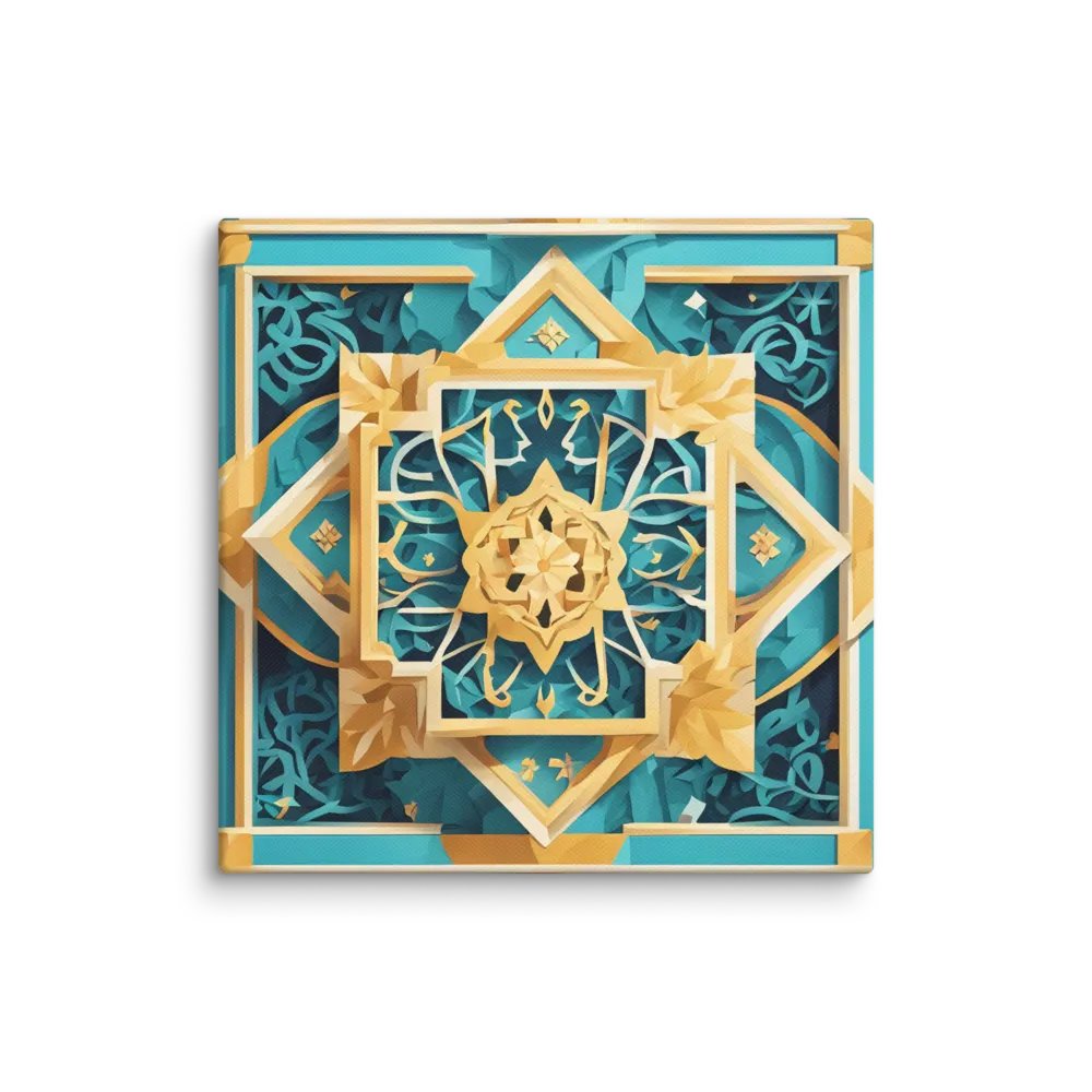 Turquoise Trellis Canvas Art product image (13)