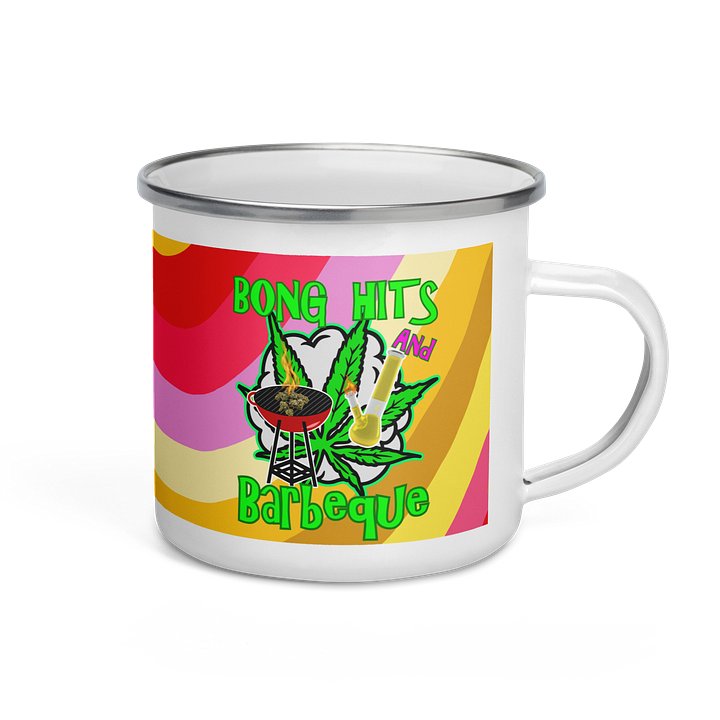 Bong Hits and Barbeque Enamel Mug product image (1)