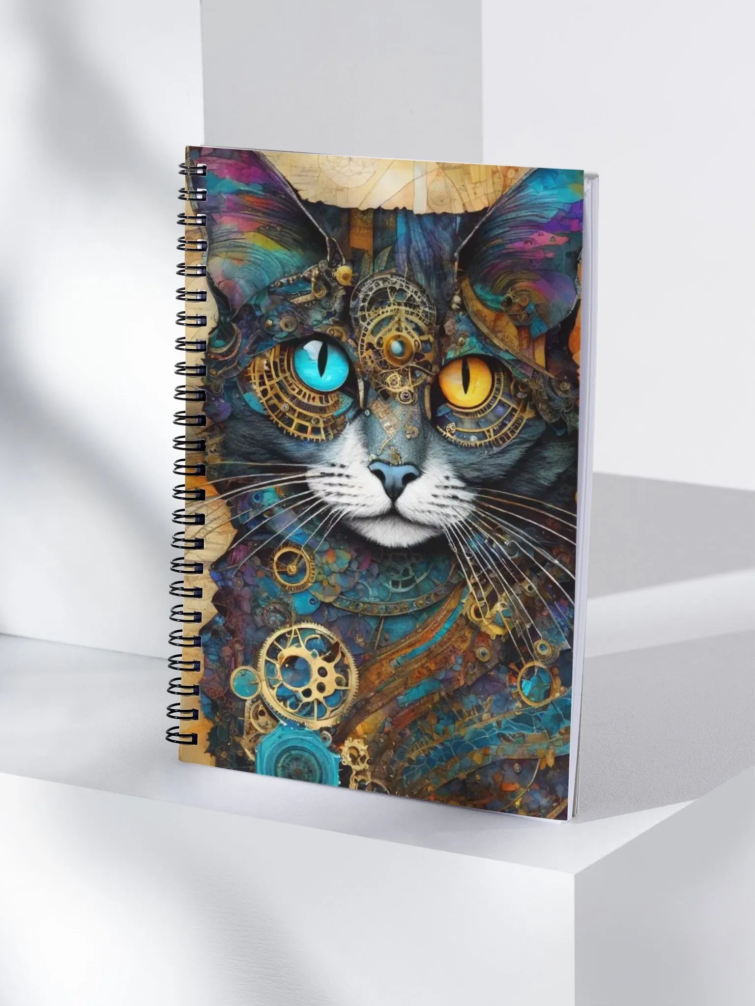 Spiral Notepad Steampunk Cat product image (4)
