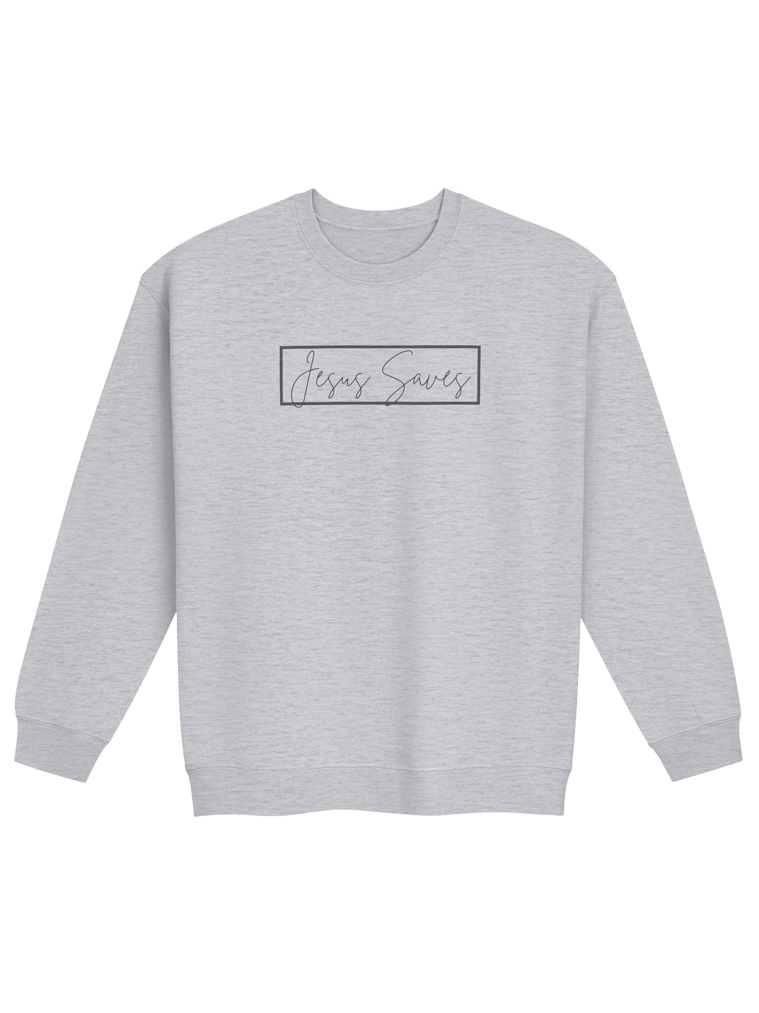 Jesus Saves Christian Sweatshirt – Bold Faith Graphic Crewneck | God and Grit Apparel product image (1)