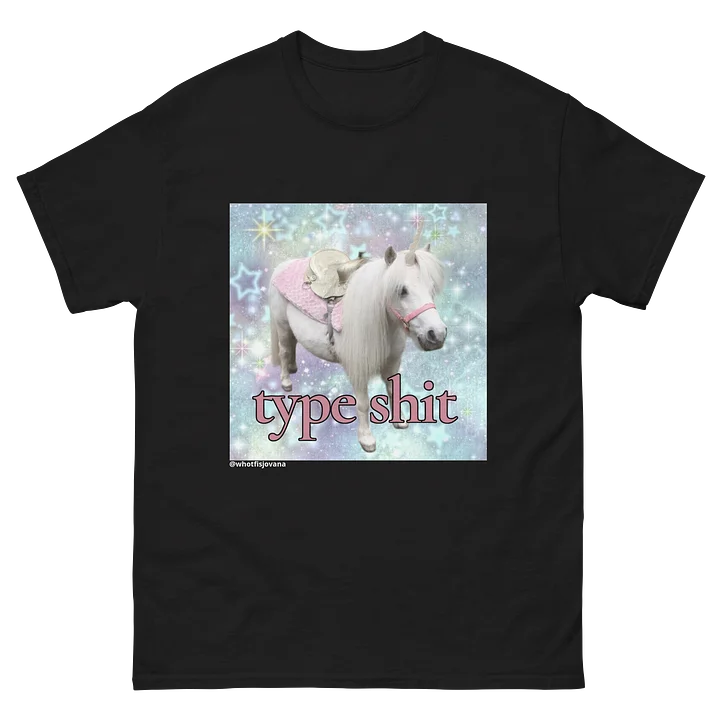 type shit unicorn 🦄 tee — black product image (1)