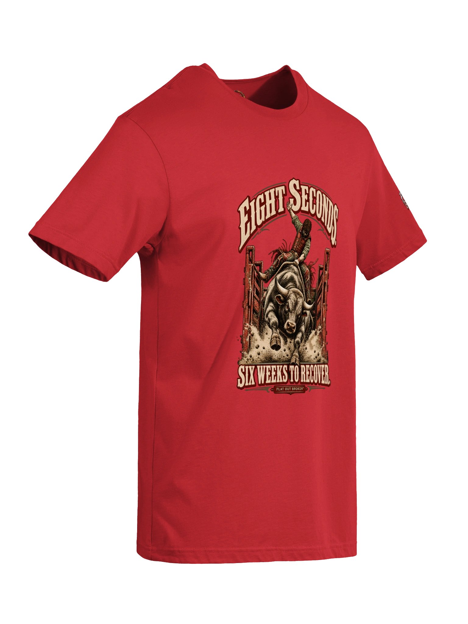 Funny Bull Riding Shirt — Eight Seconds, Six Weeks to Recover™ | Broken Rodeo™ product image (7)