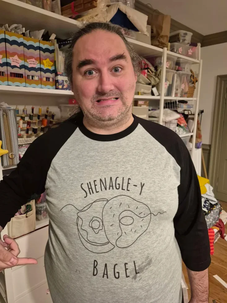 Shenagle-y Bagel Long Sleeve Baseball Shirt product image (5)
