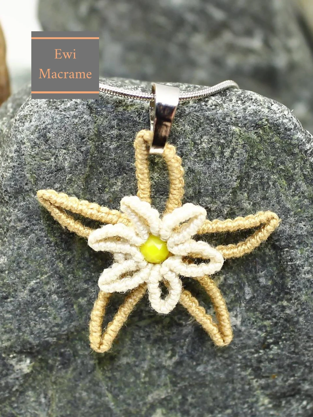 Micro Macrame Edelweiss Flower – Photo Tutorial product image (7)