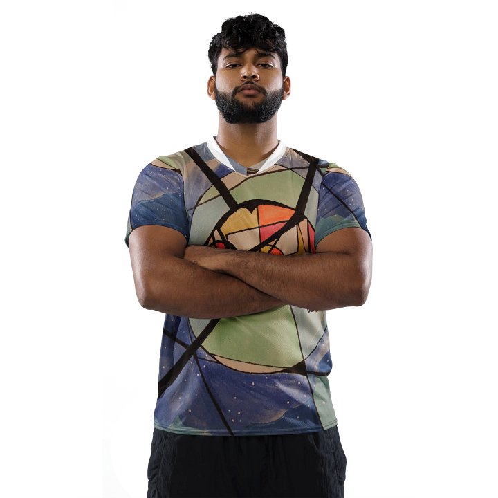 Cubism Painting: The Dream of a Tardigrade All-Over Print Recycled Unisex Sports Jersey by Sublicolor product image (2)